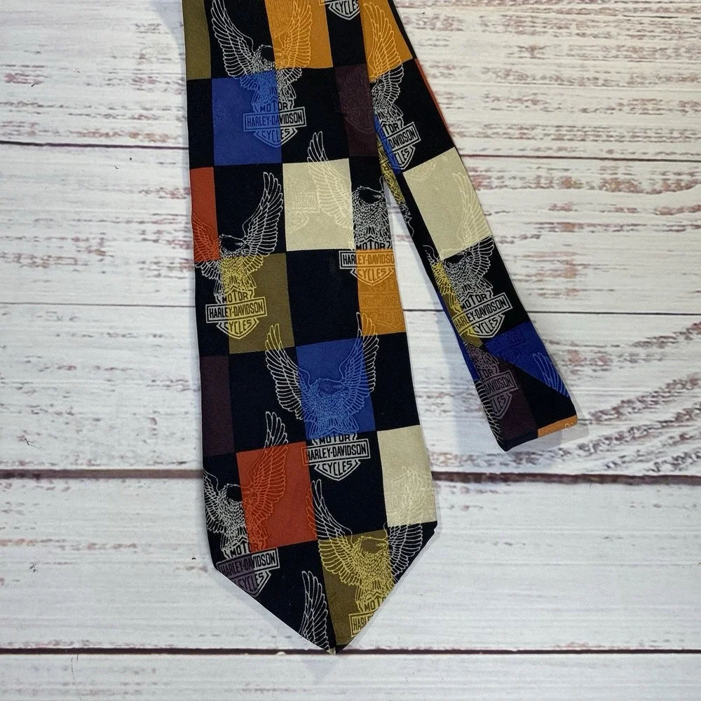 Vtg Harley‎ Davidson Neck Tie Shades of Harley by Ralph Marlin Made USA 1998
